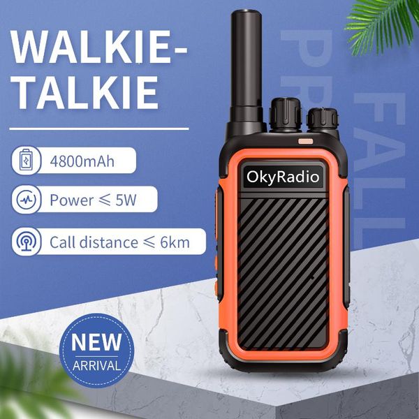 Walkie Talkie 4800mah Okyradio 5W Портабельный водонепроницаемый интерфейс типа C