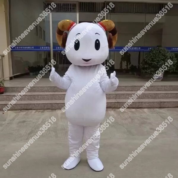 Costume della mascotte delle pecore di Halloween Personaggio dei cartoni animati di alta qualità Carnevale Unisex Adulti Taglia Natale Festa di compleanno Vestito operato