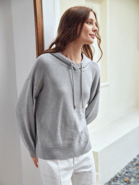 

motf premium merino wool blend hooded sweater m532#, White;black