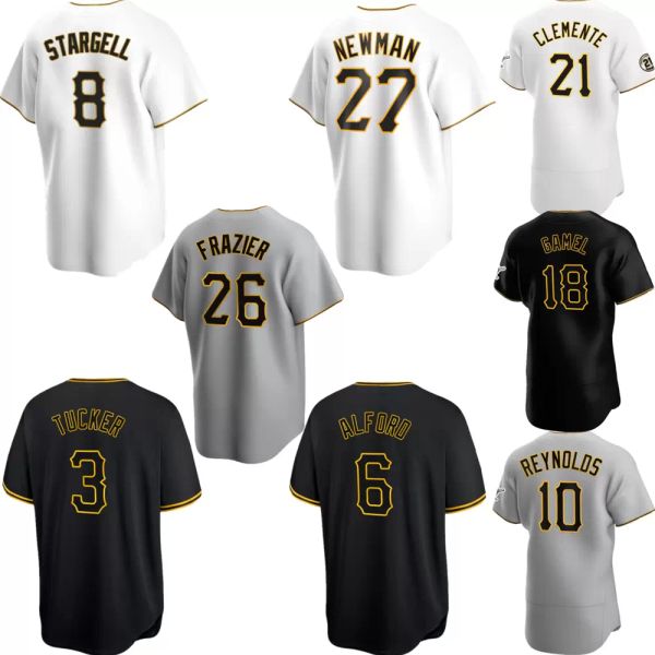 Kevin Newman Maglie Willie Stargell Roberto Clemente Anthony Alford Ben Gamel Josh Bell Bryan Reynolds Custom Uomo Donna maglia da baseball giovanile