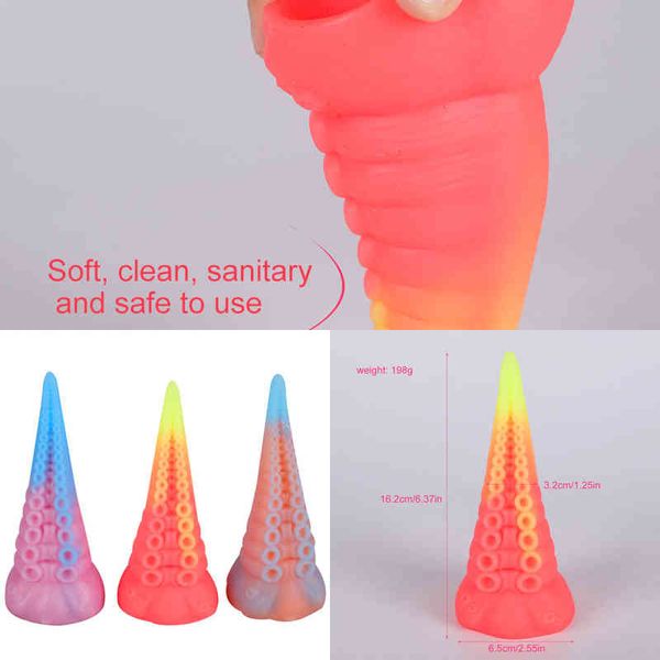 NXY DILDO DONGS Симпатичный осьминог Suctice Suctic Cup Силиконовая анальная плавка Monster Penis vaginal g Spot stytulator Sex Toys для женщин влагалище 220511