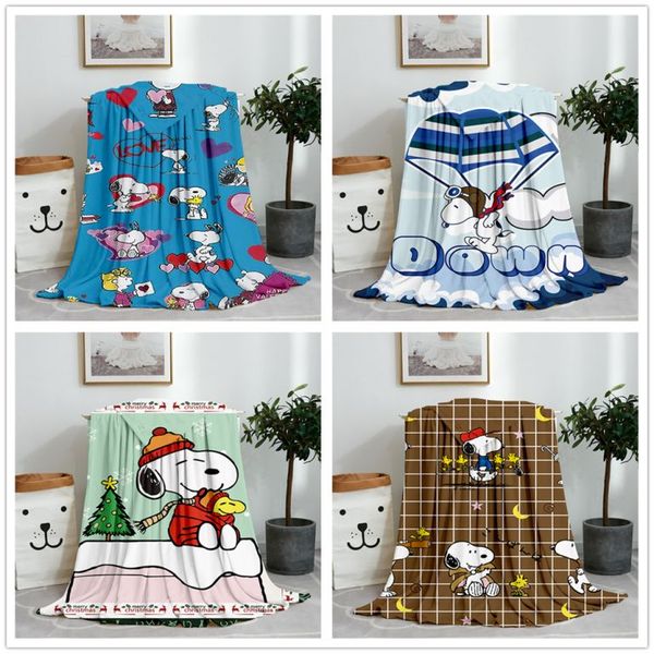 

cartoon cool 3d print blanket household rectangle single layer flannel air conditioning cloak blanket-23