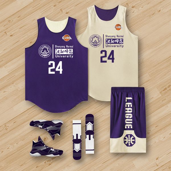 

double sided men's women's summer training vest sport team custom uniforms sets tracksuit competition shorts basketball jersey 220, Gray
