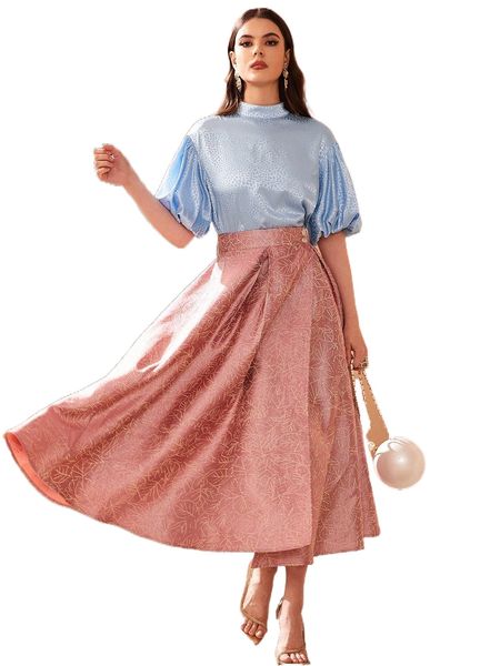 

allover print glitter skirt f9sb#, Black