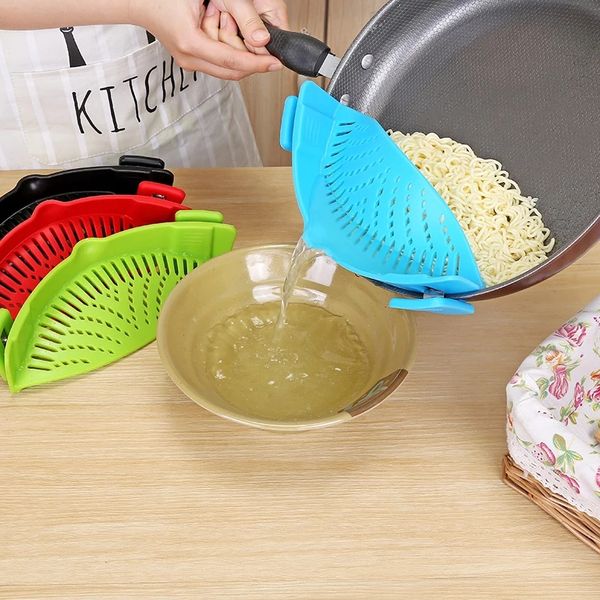 prodotti per la conservazione della cucina Scolapiatti in silicone blocco drenante laterale per la casa creativo tagliatelle verdure filtro per versamento deflettore scolapiatti anti-fuoriuscita