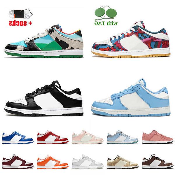 

2022 new fashion women mens sb running shoes dunks low parra abstract art coast unc black white grey fog trail off bordeaux kentucky kasina