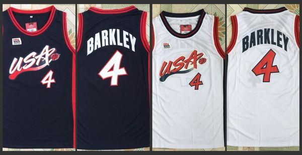 

usa 4 charles barkley white dream team iii jersey, Black