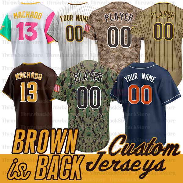 Fernando Tatis Jr Trikot Manny Machado Yu Darvish Tony Gwynn Blake SNELL Musgrove Eric Hosmer Jake Cronenworth Brown ist zurück Trikots