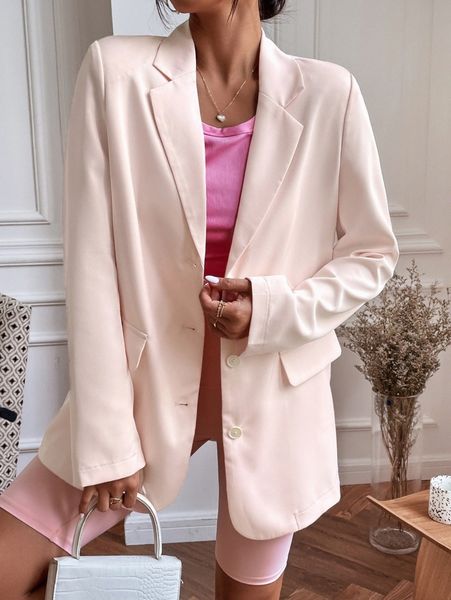 

single breasted flap detail blazer i6uy#, White