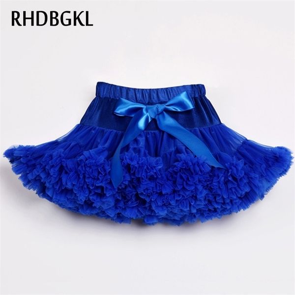 

215 years lace skirt girls fluffy chiffon pettiskirt solid colors tutu skirts girl dance skirt christmas tulle petticoat tulle 220525, Blue