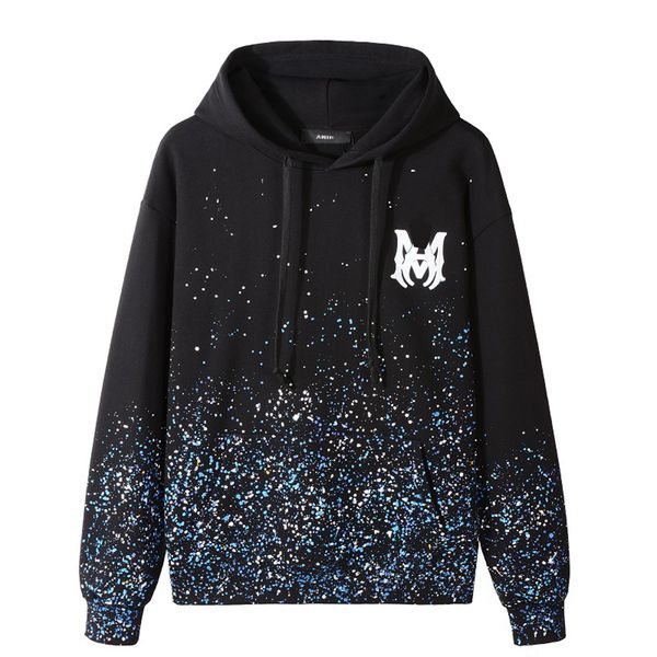 

2022 new brand men's ladies luxury armband couples hoodie printed sweatshirt fashion graffiti pattern, Black