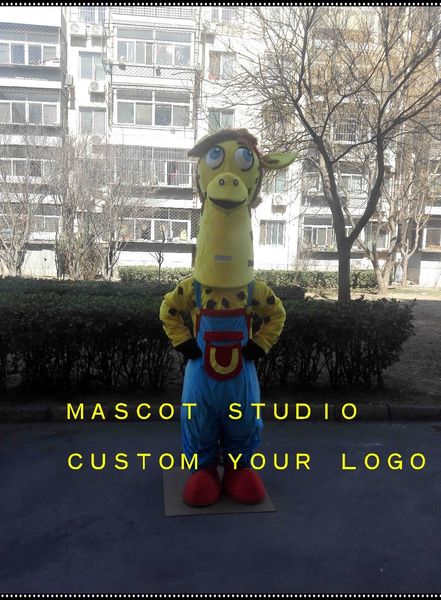 

mascot doll costumegiraffe mascot costume custom cartoon character fancy dress mascotte theme carnival costume anime kits41702, Red;yellow
