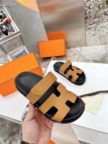 

designer luxury chypre sandal slippers brown color brand new with dust bag and box, Black