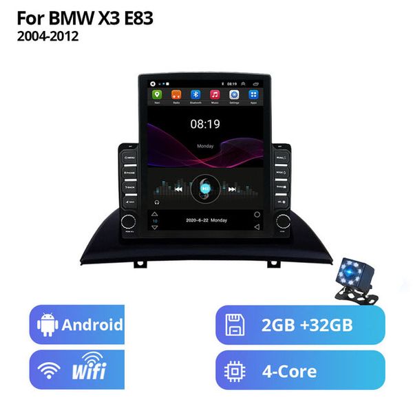 Android Car Video Radio GPS System 9 polegadas com WiFi para 2004-2012 BMW X3 E83