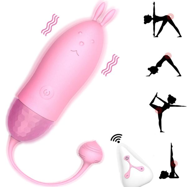 Neue Kaninchen Vibrator Kegel Ball Drahtlose Fernbedienung Vibrierende Ei Tragbare G-punkt Klitoris Stimulator Klitoris