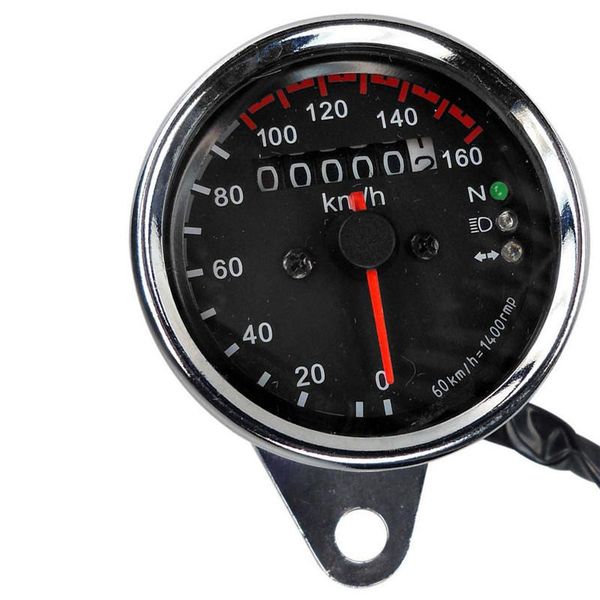 Motorrad-Instrumente, Auto-Styling, Universal-Motorrad, Dual-Kilometerzähler, KMH-Tachometer, LED-Hintergrundbeleuchtung, Signal, schnell in 12 Stunden, Großhandel