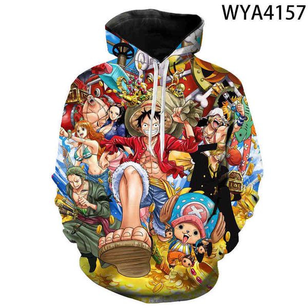 3d Gedruckt One Piece Comic Cartoon Casual Männer Frauen Kinder Sweatshirts Mode Pullover Junge Mädchen Hoodies Streetwear Cool