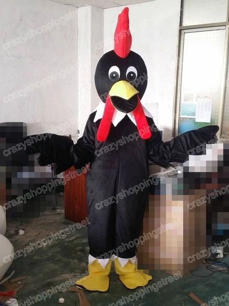 Halloween Chicken Mascot Costume de caráter de desenho animado de alta qualidade Tamanho dos adultos Tamanho de Carnaval de Carnaval de Carnaval Autora Publicidade de Roupa ao ar livre