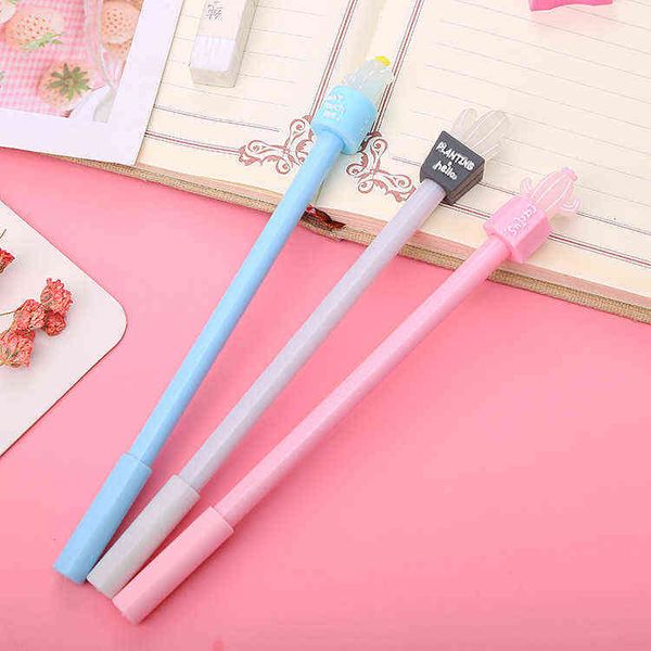 

pen creative cactus neutral korean black ink student lovely learning office stationery signature