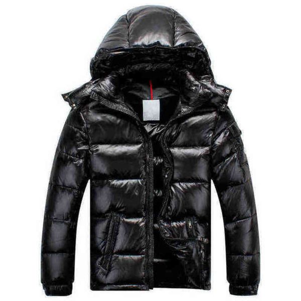 

designer jacket puffer luxury warm mkle mk meng fashion brands winter maya matte down mens hooded coats warm s-3xl 2022 ski camouflage, Black