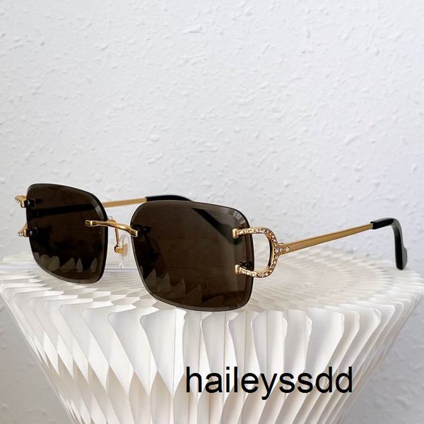 

rhinestones sunglasses for men women rimless designer luxury sun glass wire c diamond iced out eyewear sun glasses whosale sx1p, White;black