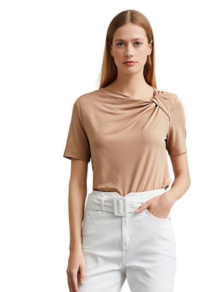 

motf premium modal twist t-shirt s8ev#, White