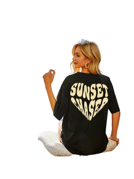 

letter graphic drop shoulder tee h6um#, White