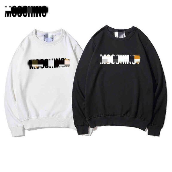 

men's hoodies & sweatshirts autumn and winter printed bear round neck sweater for men women couples bottomed coat trend fnux, Black