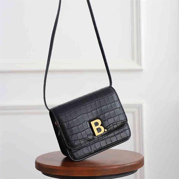 

red designer balenciga valley handbags 2022 summer family female high version b word b buckle hourglass small square tofu bag ms