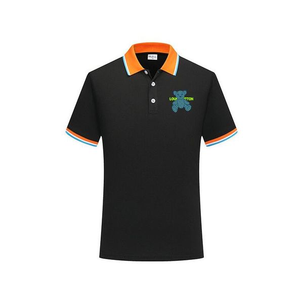 

2021 designer polo shirts men luxury polos casual mens t shirt snake bee letter print embroidery fashion high street man tee #7066, White;black