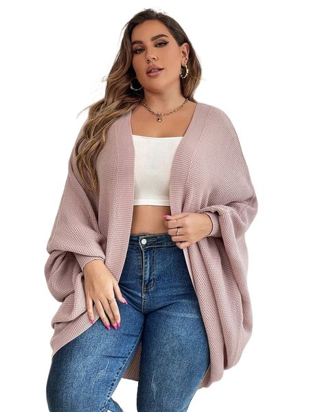 

plus dolman sleeve duster cardigan p2xj#, Black