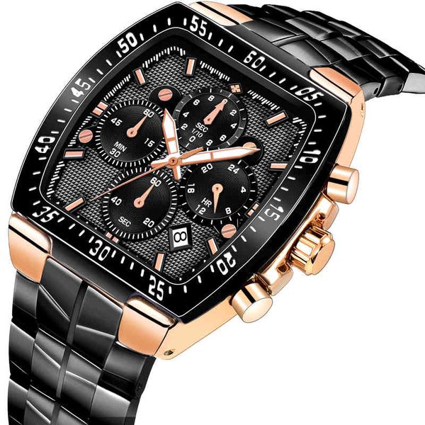 

busins man quartz wrist luxury stainls steel male watch wwoor reloj, Slivery;brown