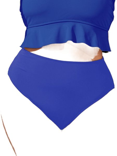

plus high waisted bikini bottom v24n#, Black
