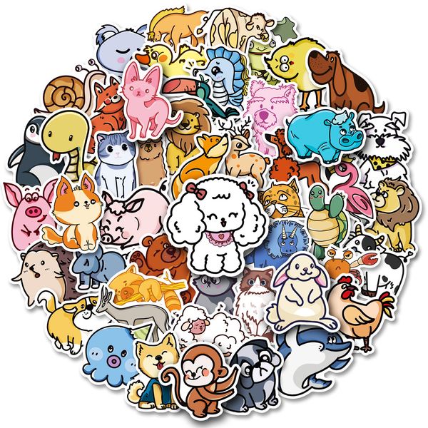 

50 pcs graffiti car stickers animals collection for skateboard baby scrapbooking pencil case diary phone lapplanner decoration book album ki