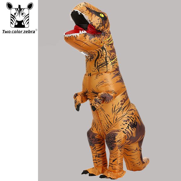 Cosplay Trex Dinosaur Fantas Fantas Fantas Fantas Costumes de Halloween Mascote Fancy Halloween Para crianças adultas Dino Cartoon 220812