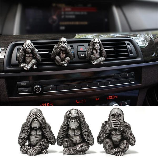 Innendekorationen, Auto-Lüftungsschlitz-Ornament, personalisierte Orang-Utan-Statue aus Kunstharz, kreative Automobil-Dekoration, PR-Verkauf