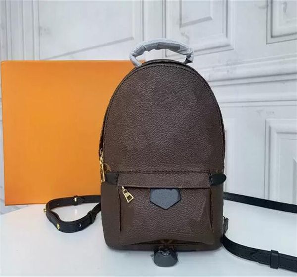 

fashion leather backpack bag for women classic luxurys designers brown old flower woman fashion satchel back packs travel school bags