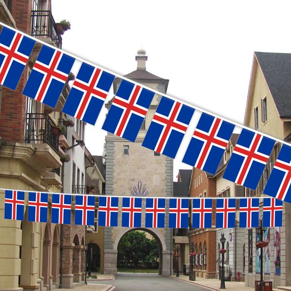 

iceland string flag 20 flag world country national hanging mini banner for party decoration
