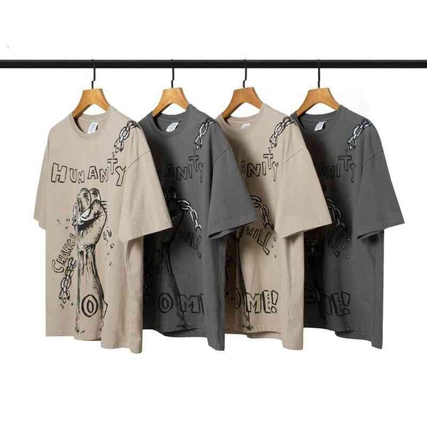 

men's t-shirts short sleeved men's spring and summer fist letter print oversize street style high wo t-shirt r1dv, White;black