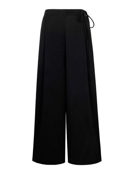 

plus high waist wide leg pants h10h#, Black