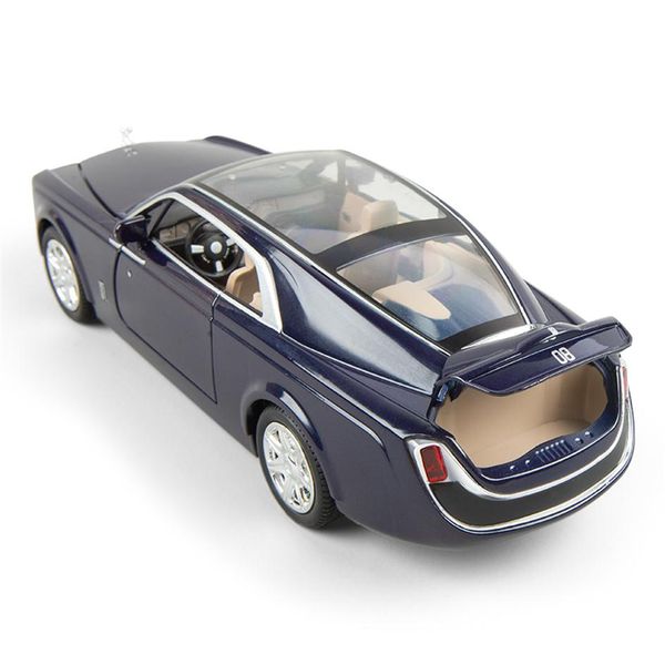 

124 diecast toy vehicl rolls royce phantom huiying model car wheels alloy sound light pull back car boy kid luminous toy car y200285m