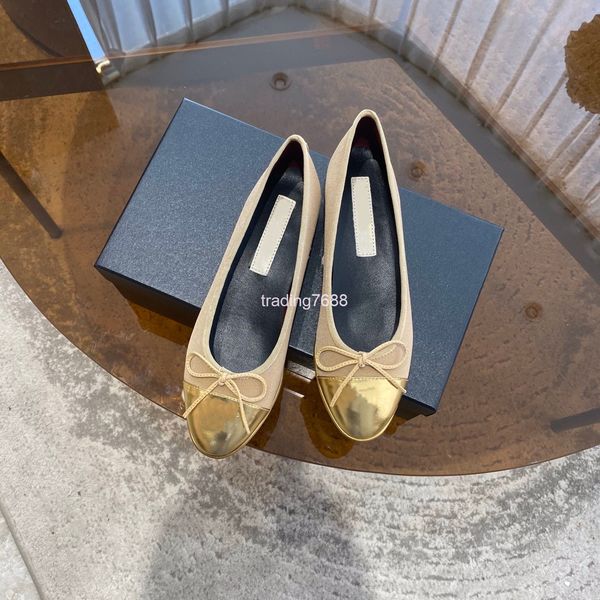 

dress shoes [high edition] small fragrance women's shoes c home color matching light mouth single ballet bow flat shoes, Black