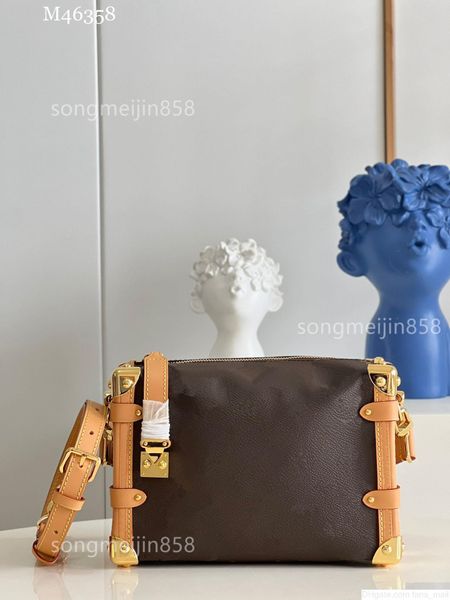 

designer bag side trunk pm old flower box for women m46358 tote bag handbag shoulder bags leather crossbody messenger package