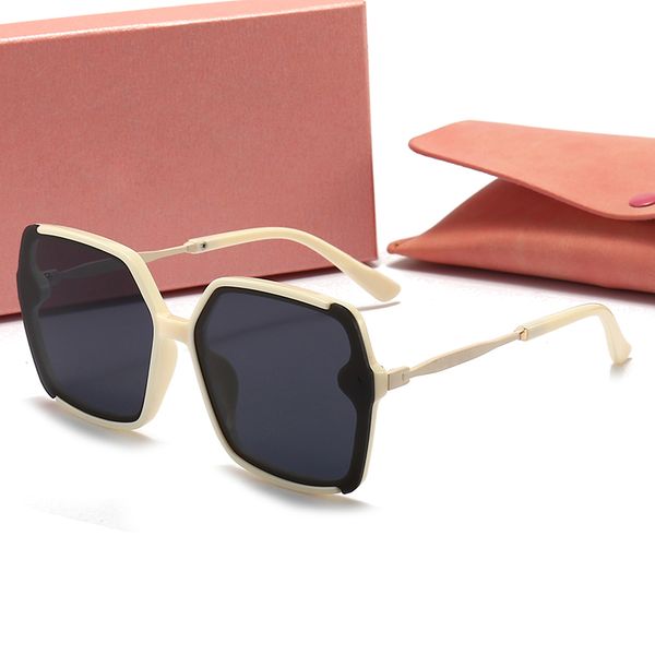 

classic sunglasses 2022 fashion designer sunglasses goggle beach sun glasses for man woman 7 color optional good quality with box, White;black