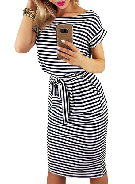 

women v neck short sleeve ruched bodycon midi dress e38n#, White;black