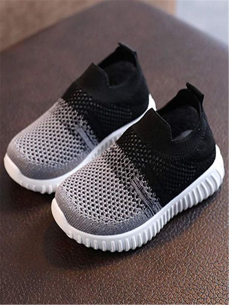 

boys colorblock slip on running shoes she, Black