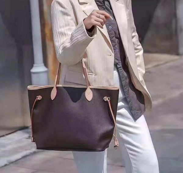 

classic tote bag fashion flower leather handbags women high capacity composite shopping handbag shoulder bags brown wallets bags