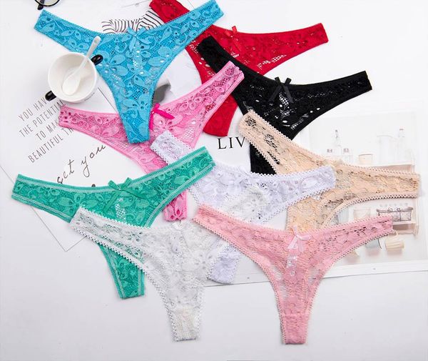 

4color big size xxxl panties lace womens thongs g-string underwear briefs for ladies t-back lingerie 3pcs lot ac161, Black;pink