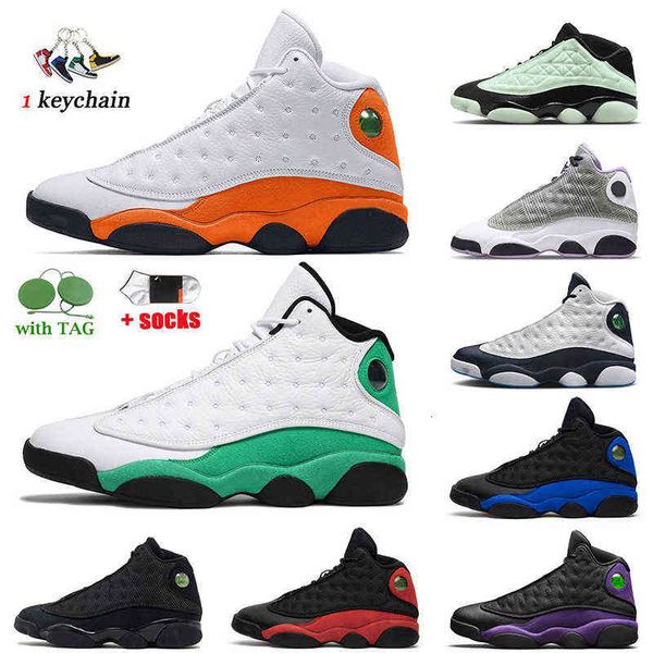 

2022 fashion jumpman 13 starfish lucky green basketball shoes 13s houndstooth singles day obsidian court purple black cat bred flint
