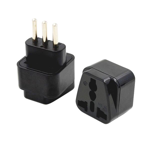 10A 250V adaptador, Itália Líbia Chile masculino para fêmea Universal US Au Eu AC Power CA Power adaptador de viagens Conversor de parede tomada de tomada / 10 pcs